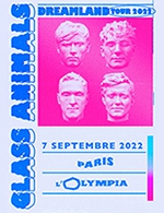 Réservez les meilleures places pour Glass Animals - L'olympia - Du 06 septembre 2022 au 07 septembre 2022 Réservez les meilleures places pour Glass Animals - L'olympia - Du 06 septembre 2022 au 07 septembre 2022