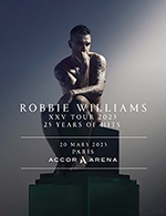 Réservez les meilleures places pour Robbie Williams - Accor Arena - Du 19 mars 2023 au 20 mars 2023